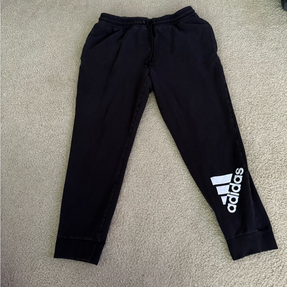 Adidas Kids Black Sweatpants with Logo